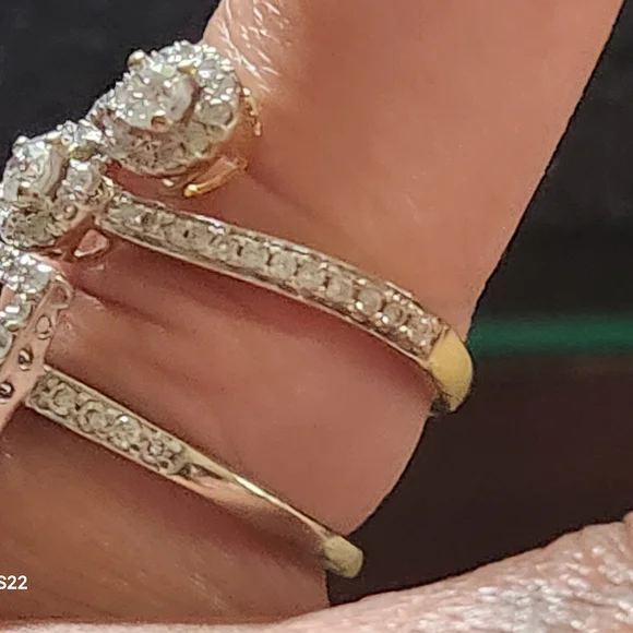 10k 2 Tone 1.2 Ct Diamond Ring Fixed And Polished For Liz - Picture 5 of 12